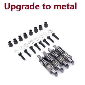 Wltoys K969 K979 K989 K999 P929 P939 RC Car spare parts shock absorber (Titanium color Metal) 4pcs - Click Image to Close