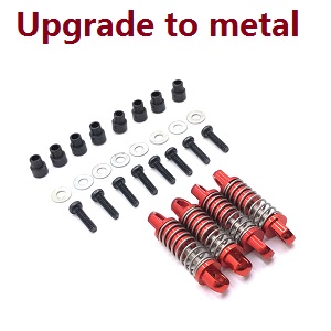 Wltoys K969 K979 K989 K999 P929 P939 RC Car spare parts shock absorber (Red Metal) 4pcs