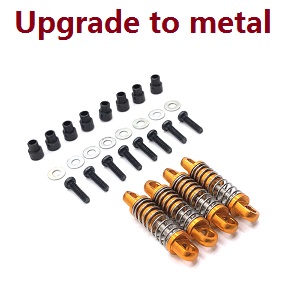 Wltoys K969 K979 K989 K999 P929 P939 RC Car spare parts shock absorber (Gold Metal) 4pcs - Click Image to Close