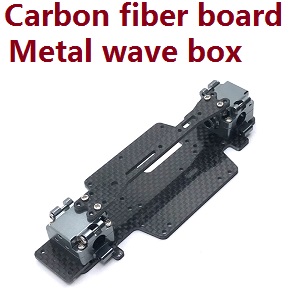 Wltoys K969 K979 K989 K999 P929 P939 RC Car spare parts carbon fibre board + metal wave box (Titanium color)