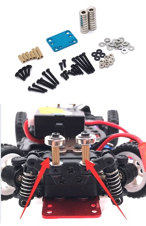 Wltoys K969 K979 K989 K999 P929 P939 RC Car spare parts shell modification, adjustment and fixing parts (Blue) - Click Image to Close