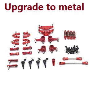 Wltoys K969 K979 K989 K999 P929 P939 RC Car spare parts upgrade to metal parts group E (Red) - Click Image to Close