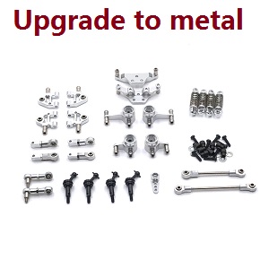 Wltoys K969 K979 K989 K999 P929 P939 RC Car spare parts upgrade to metal parts group E (Silver)
