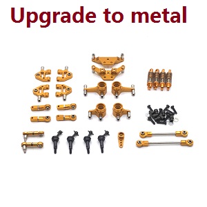 Wltoys K969 K979 K989 K999 P929 P939 RC Car spare parts upgrade to metal parts group E (Gold) - Click Image to Close