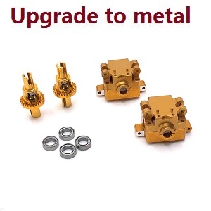 Wltoys K969 K979 K989 K999 P929 P939 RC Car spare parts wave box + differential mechanism + bearings (Metal Gold)