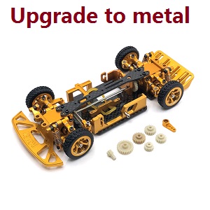 Wltoys K969 K979 K989 K999 P929 P939 RC Car spare parts metal upgraded frame module (Assembled) Gold