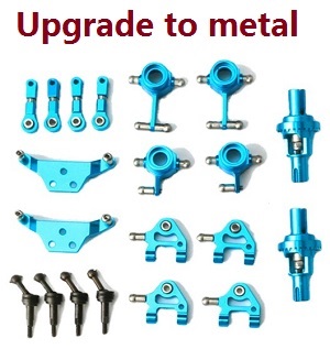 Wltoys K969 K979 K989 K999 P929 P939 RC Car spare parts upgrade to metal parts group A (Blue) - Click Image to Close
