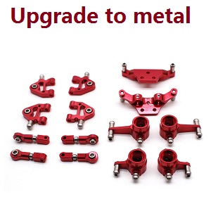 Wltoys K969 K979 K989 K999 P929 P939 RC Car spare parts upgrade to metal parts group C (Red)