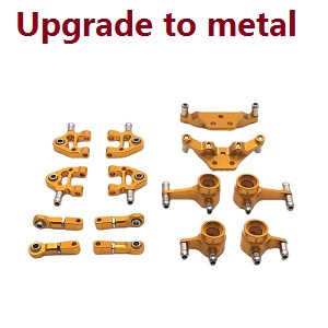Wltoys K969 K979 K989 K999 P929 P939 RC Car spare parts upgrade to metal parts group C (Gold) - Click Image to Close