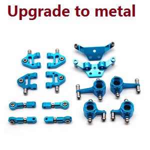 Wltoys K969 K979 K989 K999 P929 P939 RC Car spare parts upgrade to metal parts group C (Blue) - Click Image to Close