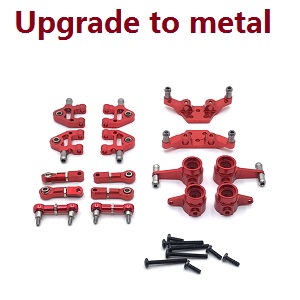 Wltoys K969 K979 K989 K999 P929 P939 RC Car spare parts upgrade to metal parts group D (Red) - Click Image to Close