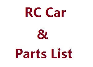 Wltoys XK 104019 RC Car Vehicle And Spare Parts List