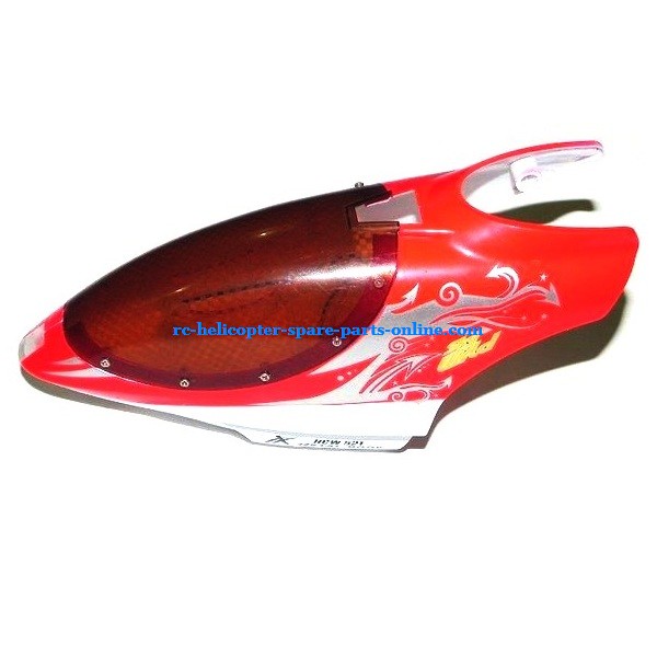HCW 521 521A 527 527A RC helicopter spare parts head cover (521/521A Red) - Click Image to Close