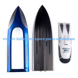 Shuang Ma 7010 Double Horse RC Boat spare parts upper and lower cover (Blue) - Click Image to Close