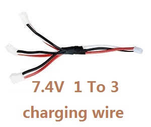 Shuang Ma 7011 Double Horse RC Boat spare parts 1 to 3 charger wire 7.4V