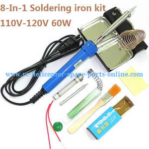 Shuang Ma 7014 Double Horse RC Boat spare parts 8-In-1 Voltage 110-120V 60W soldering iron set - Click Image to Close