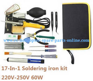 Shuang Ma 7014 Double Horse RC Boat spare parts 17-In-1 Voltage 220-250V 60W soldering iron set