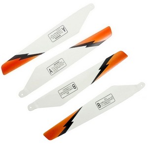 Shuang Ma 9051 9051A 9051B SM 9051 RC helicopter spare parts main blades (Orange)