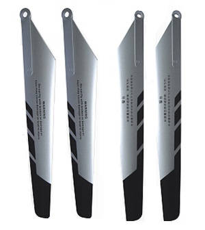 SYMA S033 S033G S33(2.4G) RC helicopter spare parts 1 sets main blades (Upgrade Silver-Black) - Click Image to Close