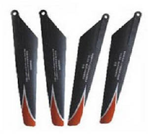 SYMA S033 S033G S33(2.4G) RC helicopter spare parts 1 sets main blades (Upgrade Black-Orange) - Click Image to Close