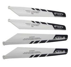 Shuang Ma 9101 SM 9101 RC helicopter spare parts main blades (White) - Click Image to Close