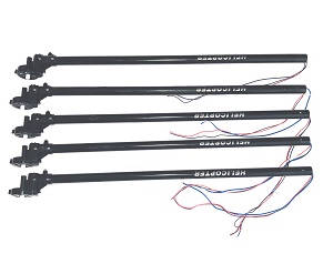 Shuang Ma 9101 SM 9101 RC helicopter spare parts tail big pipe + tail motor + tail motor deck + tail LED light (5set)