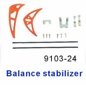Double Horse 9103 DH 9103 RC helicopter spare parts tail decorative set and support bar (Red)