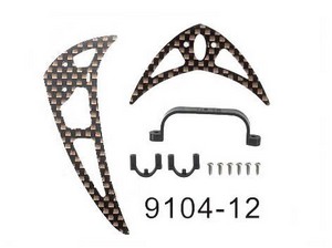 Double Horse 9104 DH 9104 RC helicopter spare parts tail decorative set - Click Image to Close
