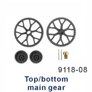 Double Horse 9118 DH 9118 RC helicopter spare parts main gear set (upper + lower)