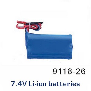 Shuang Ma 9118 SM 9118 RC helicopter spare parts battery (7.4V 1300mah red JST plug) - Click Image to Close