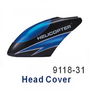 Double Horse 9118 DH 9118 RC helicopter spare parts head cover (Blue) - Click Image to Close