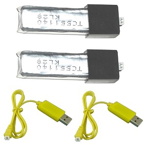 Great Wall 9958 Xieda 9958 GW 9958 RC helicopter spare parts battery 2pcs + 2*USB wire - Click Image to Close