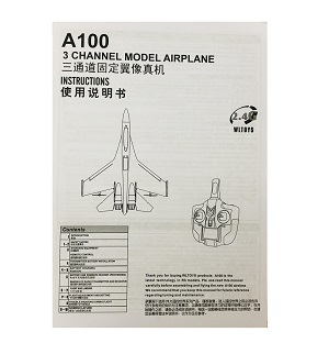 Wltoys XK A100 RC Airplanes Helicopter spare parts English manual instruction book