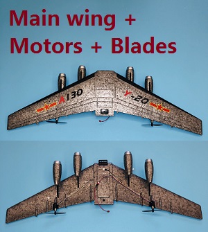 Wltoys XK A130 RC Airplanes Helicopter spare parts main wing + main motors + main blades (Assembled)