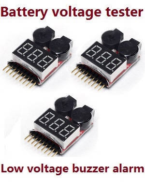 Wltoys XK A160 RC Airplanes Helicopter spare parts lipo battery voltage tester low voltage buzzer alarm (1-8s) 3pcs