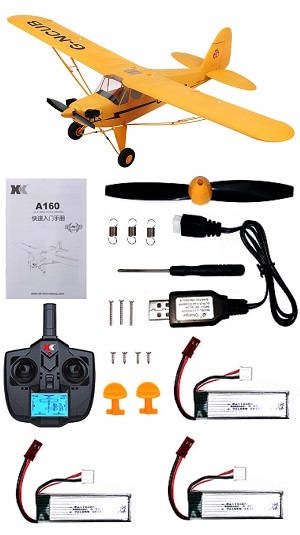 Wltoys XK A160 brushless motor airplane with 3 battery RTF - Click Image to Close