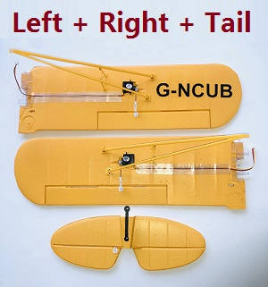 Wltoys XK A160 RC Airplanes Helicopter spare parts Left wing group + Right wing group + Tail wing + Support bar set