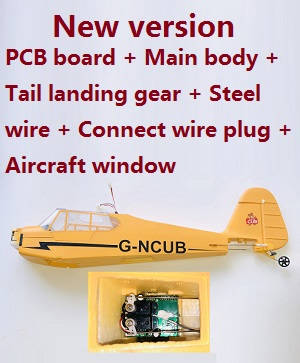 Wltoys XK A160 RC Airplanes Helicopter spare parts New version PCB board + main body + tail landing gear + steel wire + connect wire plug + aircraft window (Assembled) - Click Image to Close