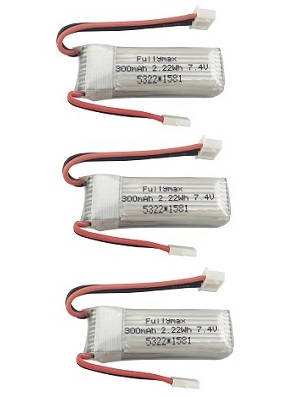 Wltoys XK A180 RC Airplanes Helicopter spare parts 7.4V 300mAh battery 3pcs - Click Image to Close