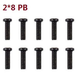 Wltoys A262 RC Car spare parts A202-13 cross recessed pan head tapping screw M2*8PB - Click Image to Close