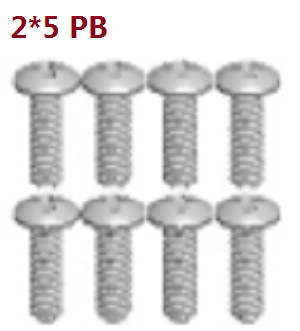 Wltoys A222 RC Car spare parts K989-22 cross recessed pan head screws M2*5PB - Click Image to Close