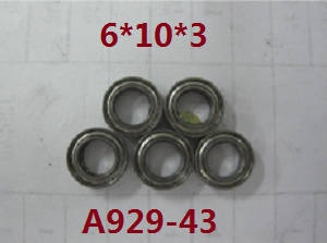 Wltoys A929 RC Car spare parts 6*10*3 bearing 5pcs A929-43 - Click Image to Close