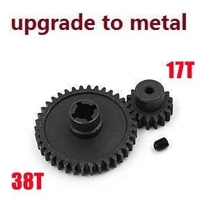 Wltoys A949 Wltoys 184012 RC Car spare parts reduction gear + motor gear (Metal) - Click Image to Close