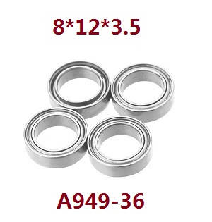 Wltoys A949 Wltoys 184012 RC Car spare parts bearing 8*12*3.5 A949-36