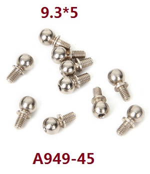 Wltoys A949 Wltoys 184012 RC Car spare parts ball head screws 9.3*5 A949-45 - Click Image to Close