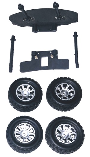 Wltoys A949 RC Car spare parts tires 4pcs + front and rear crash board and car shell colum set
