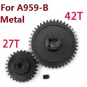 Wltoys A959 A959-A A959-B RC Car spare parts Reduction gear + motor gear (Metal) for A959-B