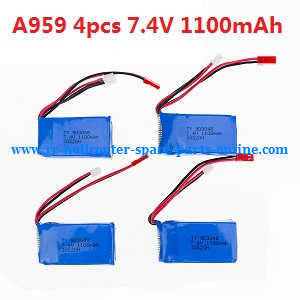 Wltoys A959 A959-A A959-B RC Car spare parts 7.4V 1100mAh battery For A959 4pcs