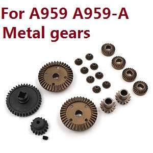 Wltoys A959 A959-A A959-B RC Car spare parts total gear set (Metal) for A959 A959-A - Click Image to Close