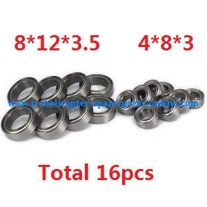 Wltoys A959 A959-A A959-B RC Car spare parts Bearing (4*8*3 and 8*12*3.5 Total 16pcs)